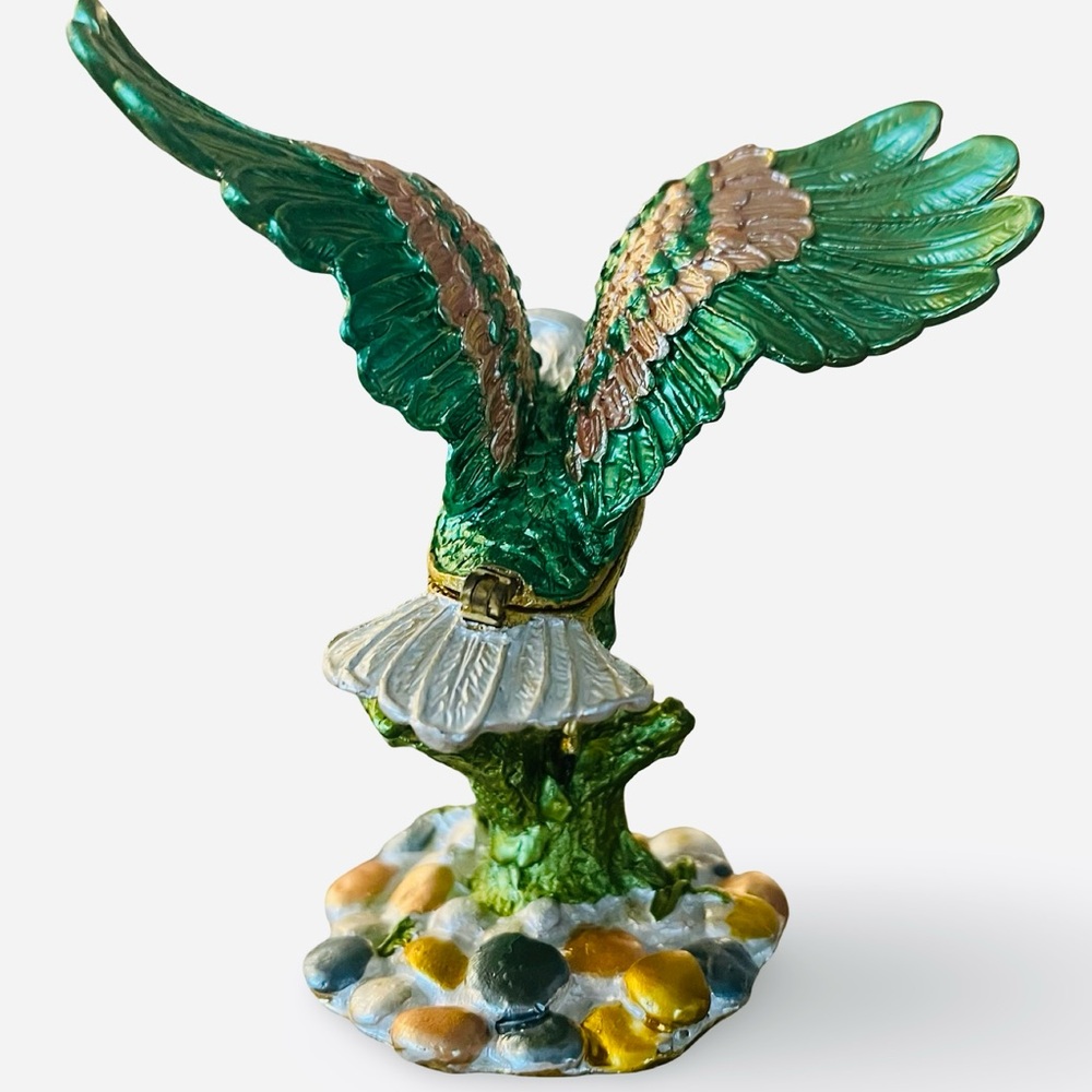 Vintage Ciel Collectibles Bald Eagle Hinged Trinket Box - Picture 5 of 10